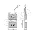 Bremsbelagsatz, Scheibenbremse - CIFAM - Vorderachse