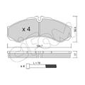 Bremsbelagsatz, Scheibenbremse - CIFAM - Vorderachse