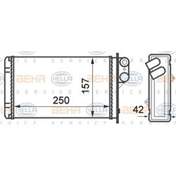 Wärmetauscher, Innenraumheizung - HELLA