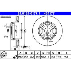 Bremsscheibe - ORIGINAL ATE - Hinterachse