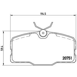 Bremsbelagsatz, Scheibenbremse - BREMBO - Vorderachse