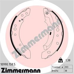 Bremsbackensatz - ZIMMERMANN - Hinterachse