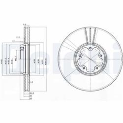 Bremsscheibe - ORIGINAL DELPHI - Vorderachse