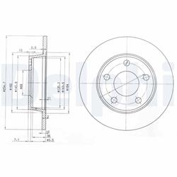 Bremsscheibe - ORIGINAL DELPHI - Hinterachse