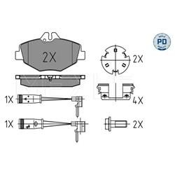Bremsbelagsatz, Scheibenbremse - Original MEYLE