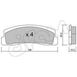 Bremsbelagsatz, Scheibenbremse - CIFAM - Vorderachse