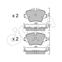 Bremsbelagsatz, Scheibenbremse - CIFAM