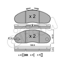 Bremsbelagsatz, Scheibenbremse - CIFAM - Vorderachse
