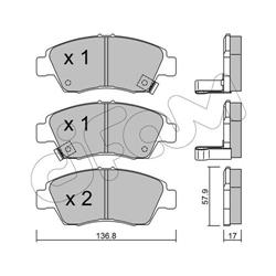 Bremsbelagsatz, Scheibenbremse - CIFAM - Vorderachse
