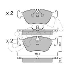 Bremsbelagsatz, Scheibenbremse - CIFAM - Vorderachse