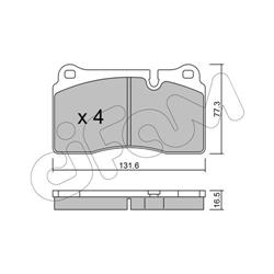 Bremsbelagsatz, Scheibenbremse - CIFAM - Vorderachse