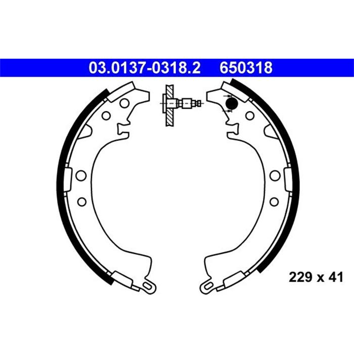 Bremsbackensatz - ORIGINAL ATE - Hinterachse
