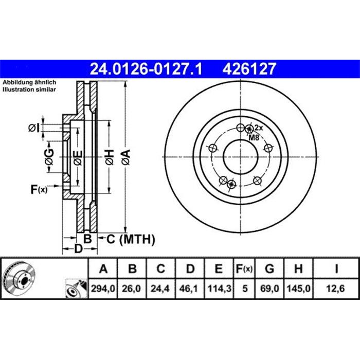 Bremsscheibe - ORIGINAL ATE - Vorderachse