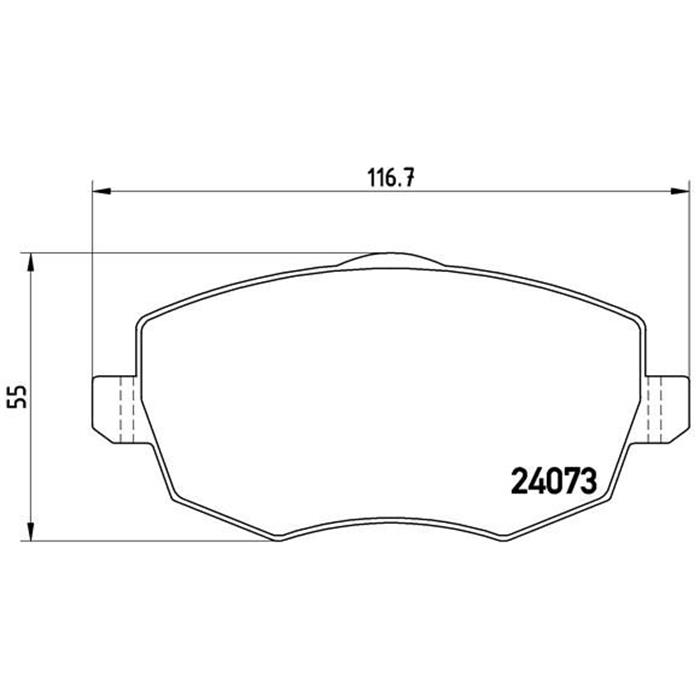 Bremsbelagsatz, Scheibenbremse - BREMBO - Vorderachse