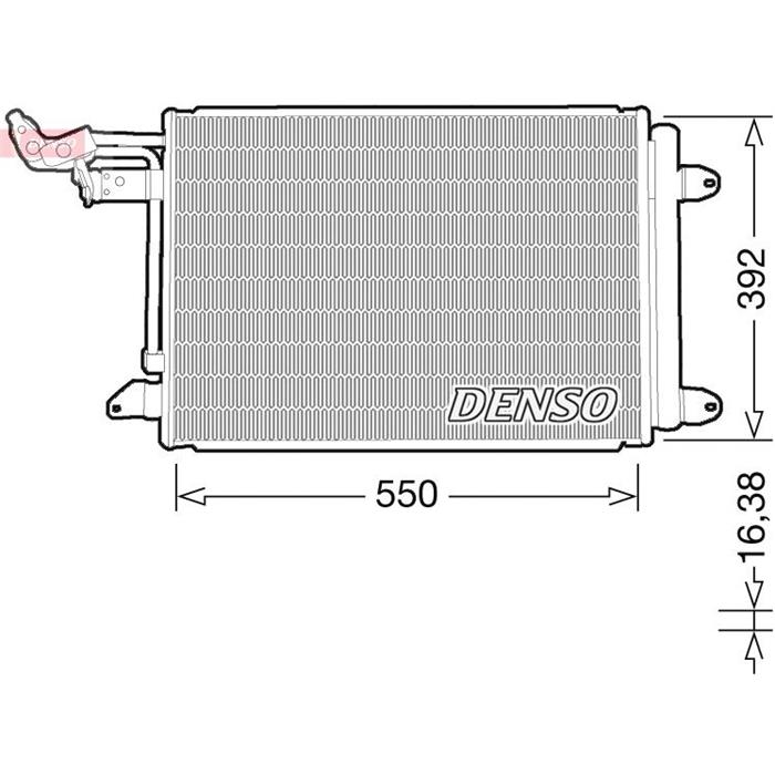 Kondensator/Klimakühler inkl. Filtertrockner - ORIGINAL DENSO - Audi, Seat, Skoda, VW
