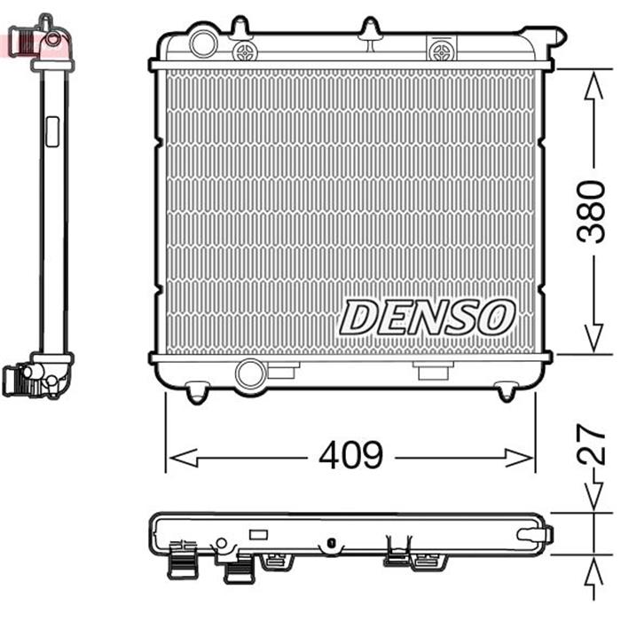 Kühler - ORIGINAL - DENSO - CITROËN