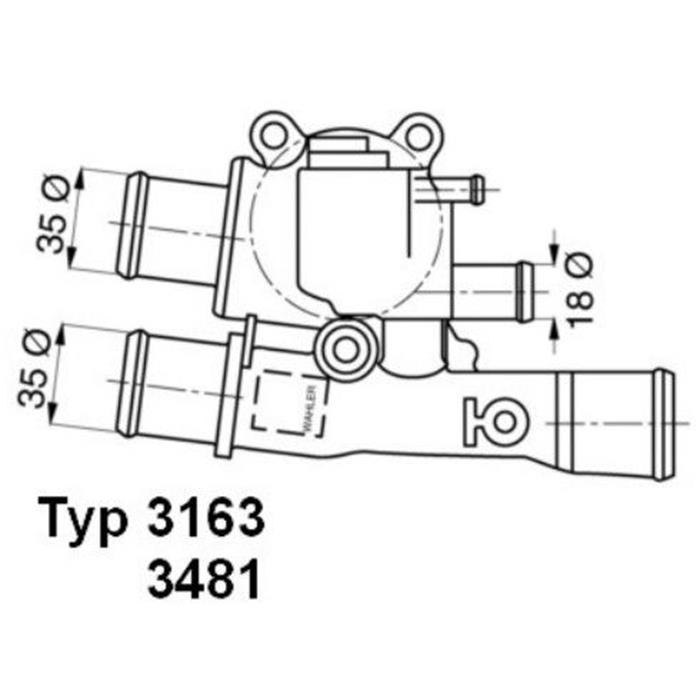 Thermostat, Kühlmittel - WAHLER