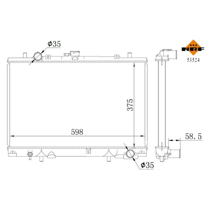 Kühler, Motorkühlung - NRF