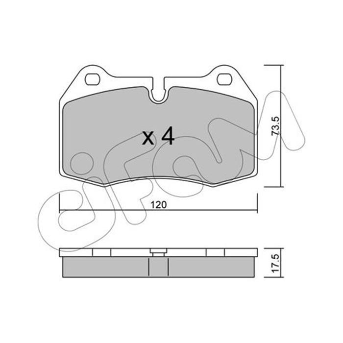 Bremsbelagsatz, Scheibenbremse - CIFAM - Vorderachse